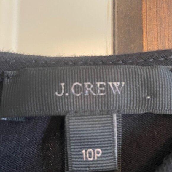 J.Crew Factory Black Short-Sleeved Dress, Size 10P - Picture 3 of 5